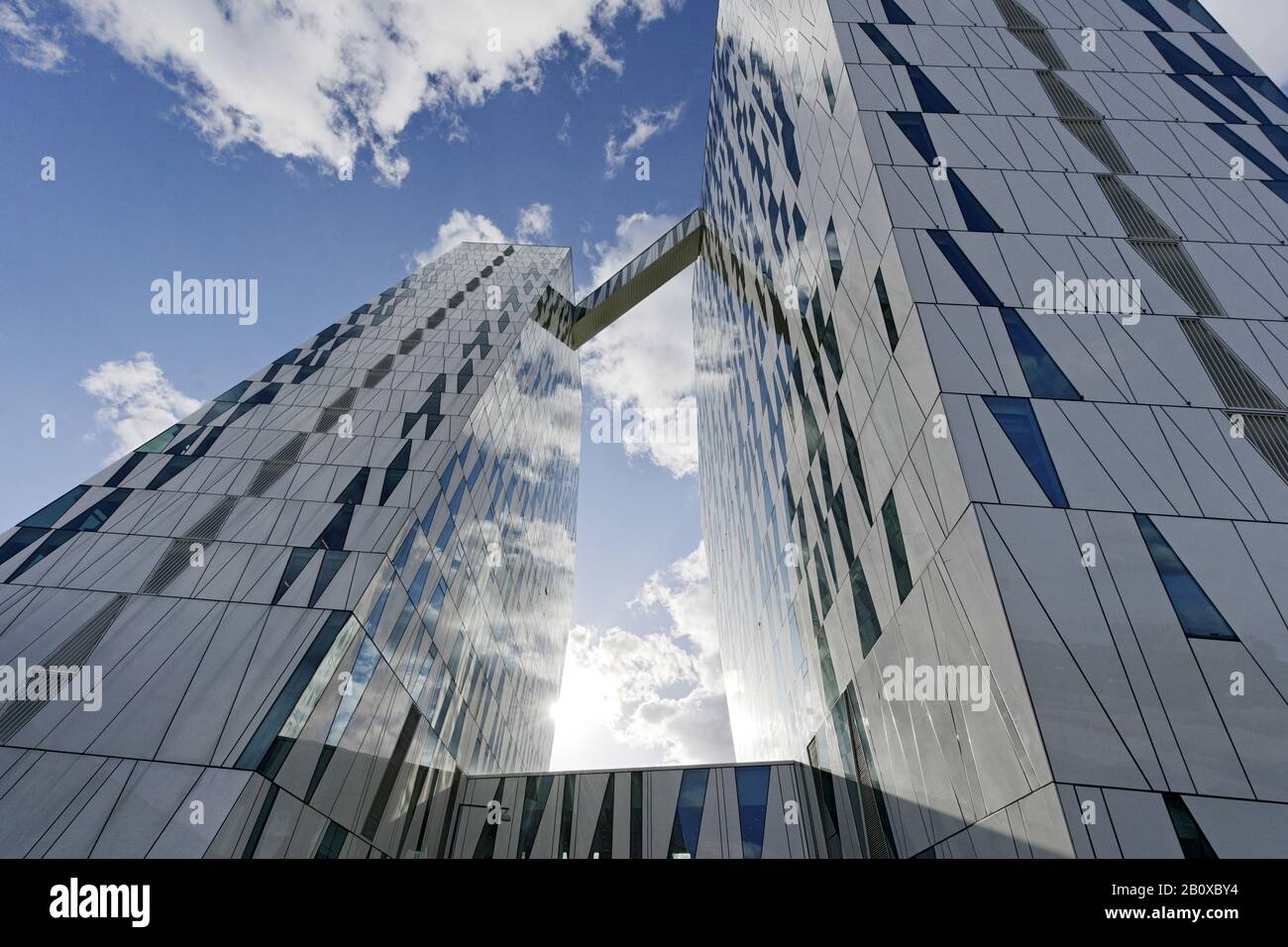 Hôtel Design Bella Sky, Örestad, Amager, Copenhague, Danemark, Banque D'Images