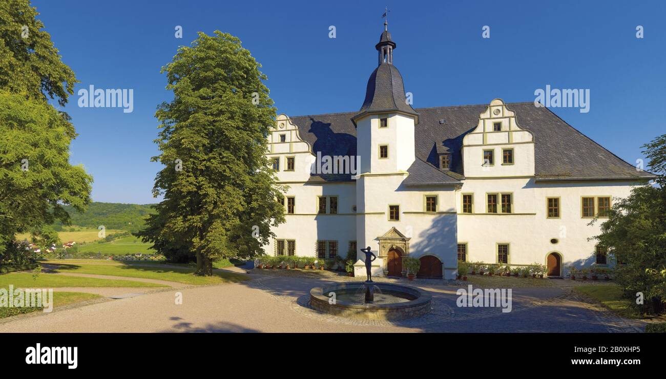 Château Renaissance des châteaux de Dornburg, Dornburg, Thuringe, Allemagne, Banque D'Images