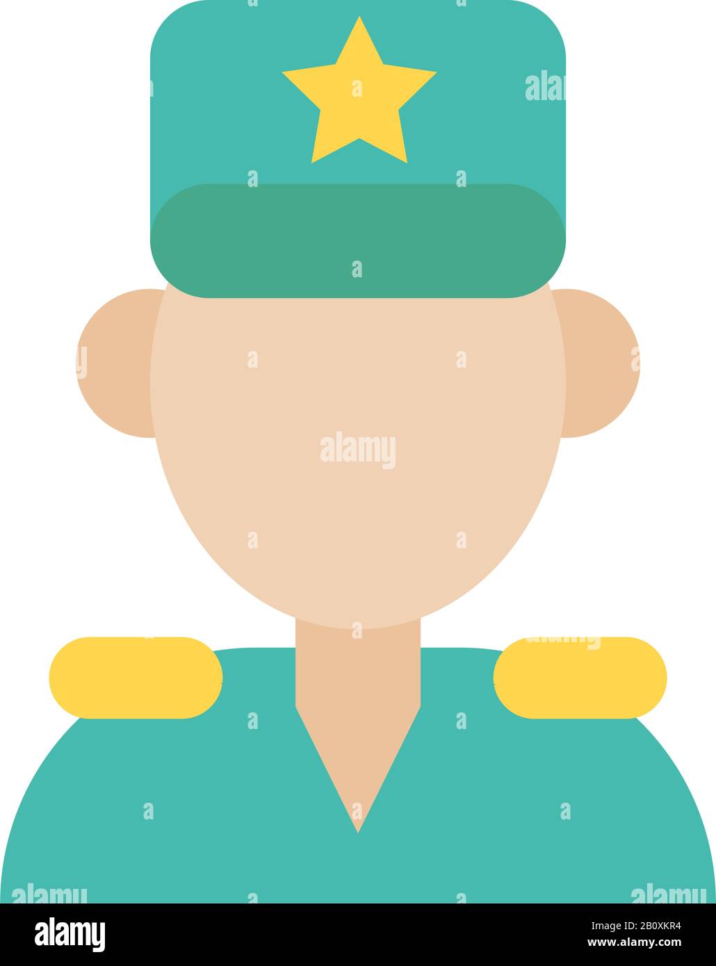 ligne militaire militaire militaire et style de remplissage Illustration de Vecteur