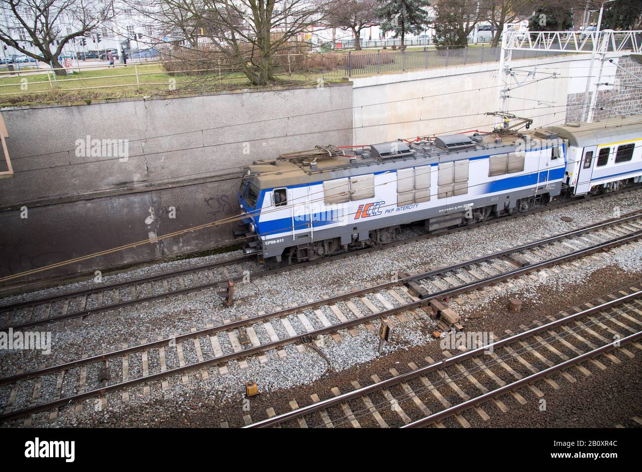 Train À Gdansk, Pologne. 19 Février 2020 © Wojciech Strozyk / Alay Stock Photo Banque D'Images