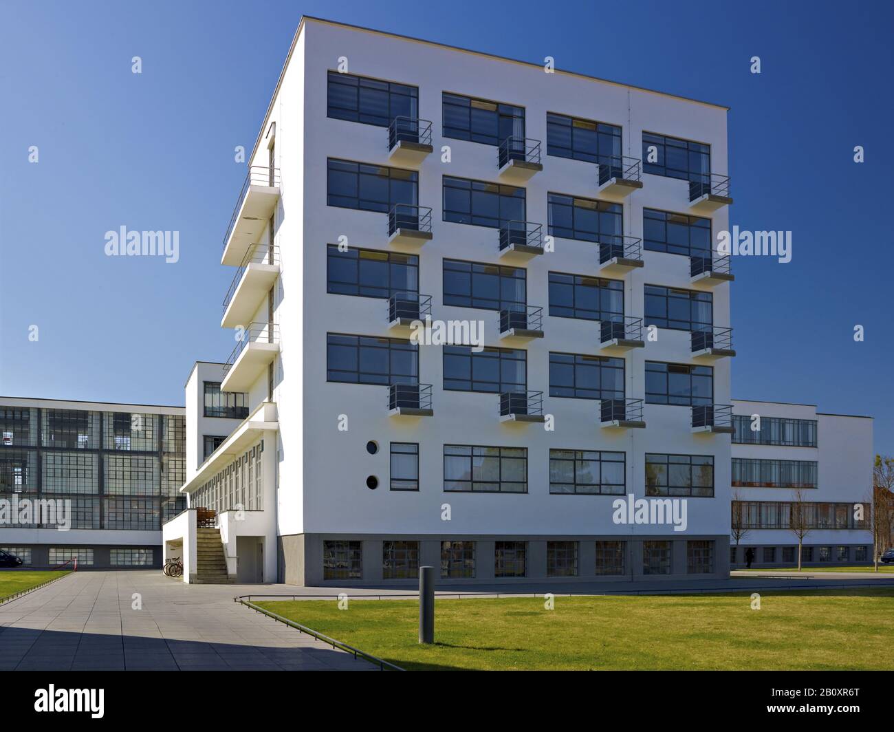 Studio du bâtiment Bauhaus Dessau-Roßlau, Saxe-Anhalt, Allemagne, Banque D'Images