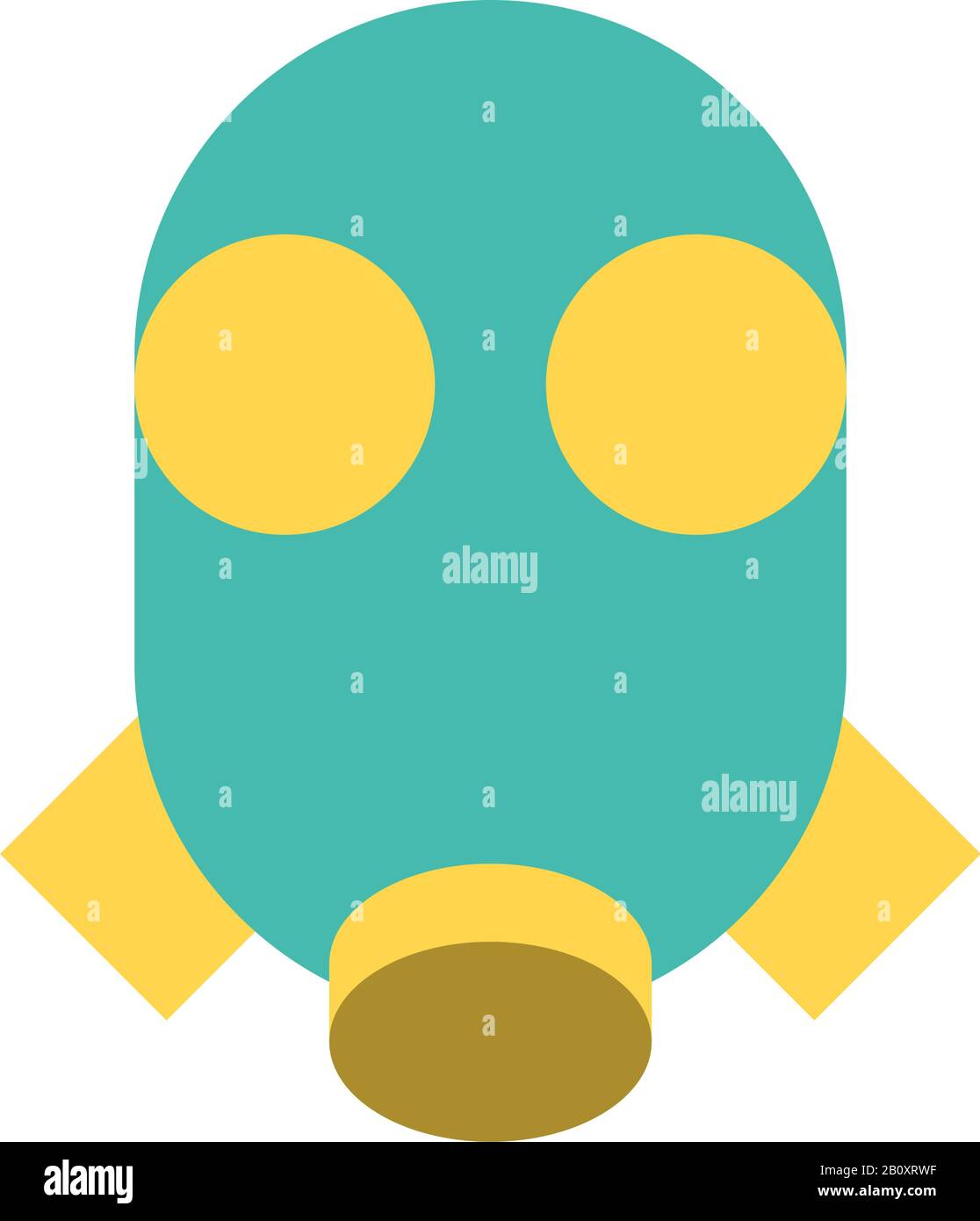 masque la ligne d'accessoire de protection et l'icône de style de remplissage Illustration de Vecteur