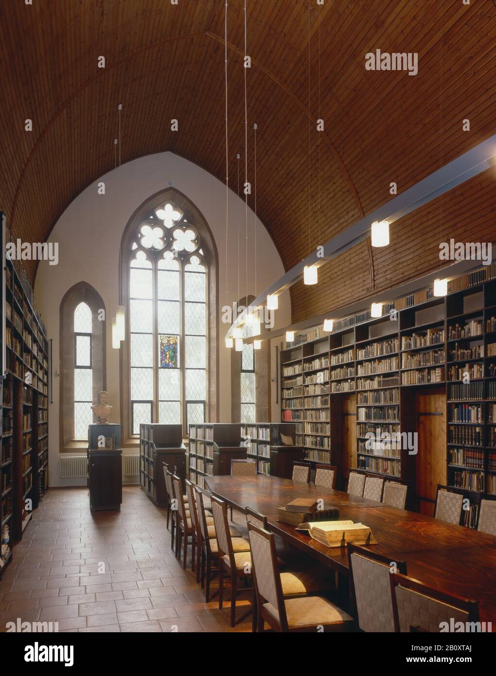 Bibliothèque Dans Le Monastère Augustinien, Erfurt, Thuringe, Allemagne, Banque D'Images
