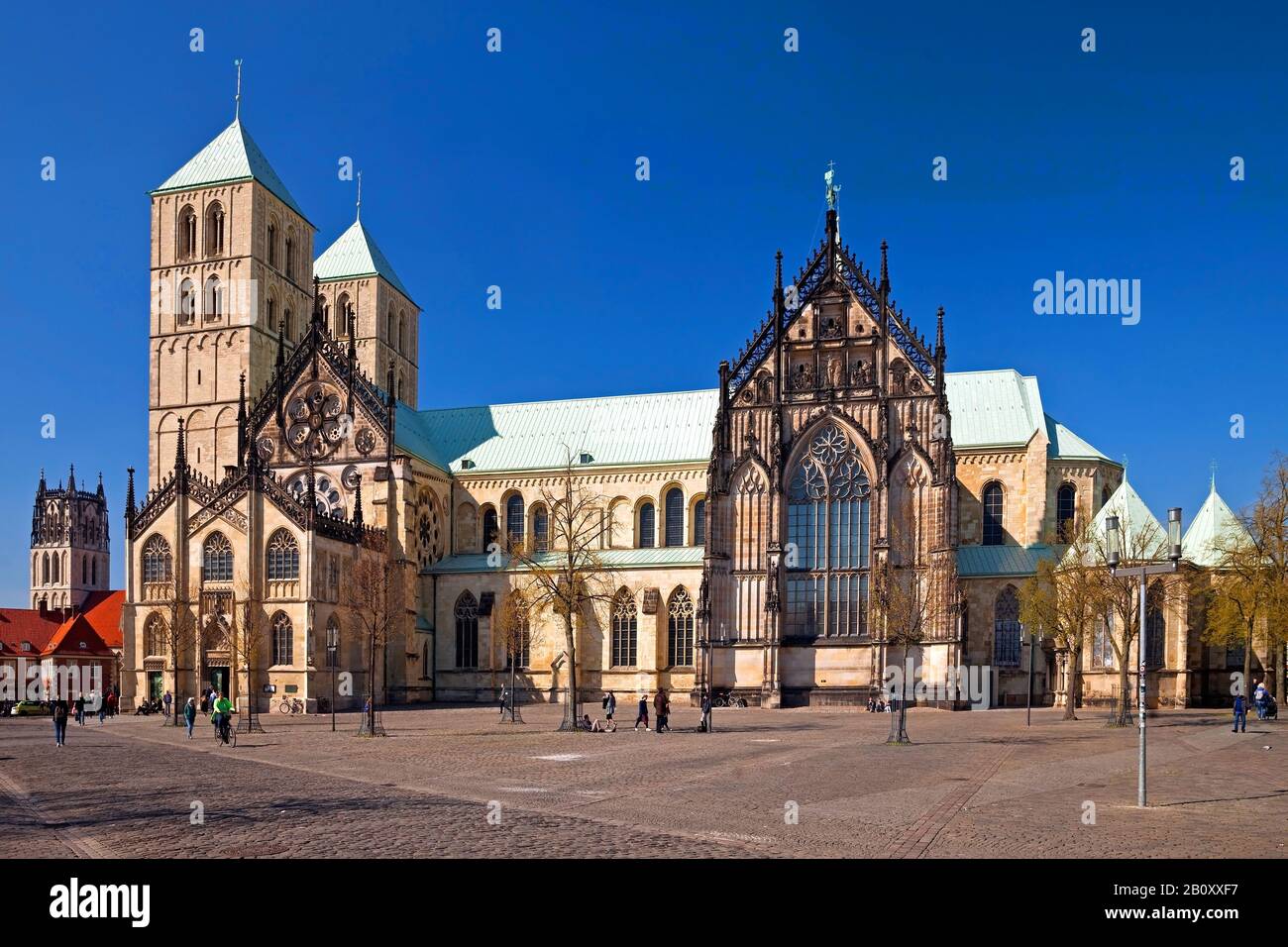 Cathédrale De Muenster, Allemagne, Rhénanie-Du-Nord-Westphalie, Munster Banque D'Images