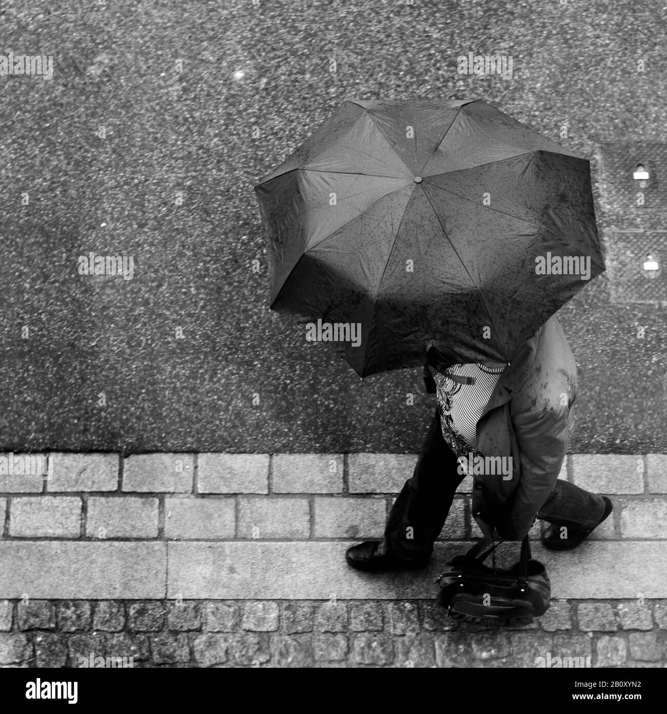 Femme avec parapluie, Banque D'Images