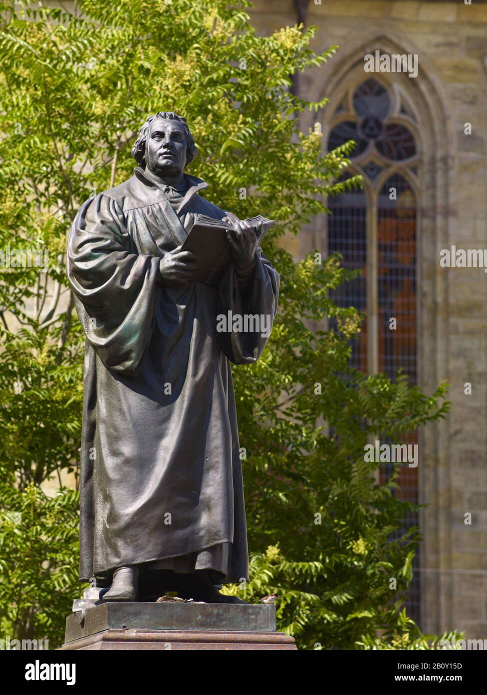 Luther Monument sur La Colère à Erfurt, Thuringe, Allemagne, Banque D'Images