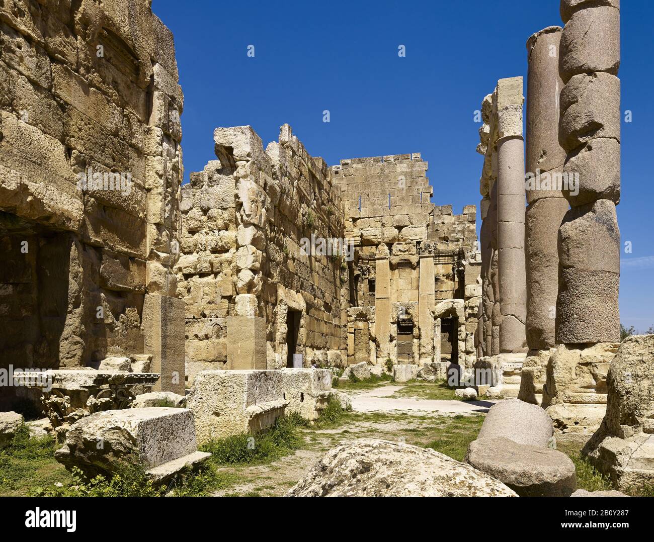 Propylaea dans l'ancienne ville de Baalbek, Liban, Banque D'Images