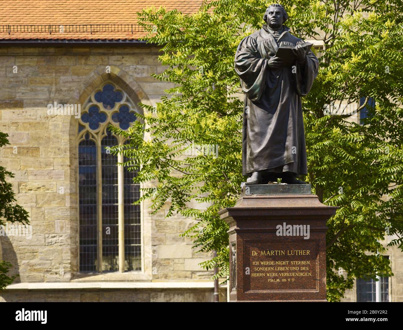 Luther Monument sur La Colère à Erfurt, Thuringe, Allemagne, Banque D'Images