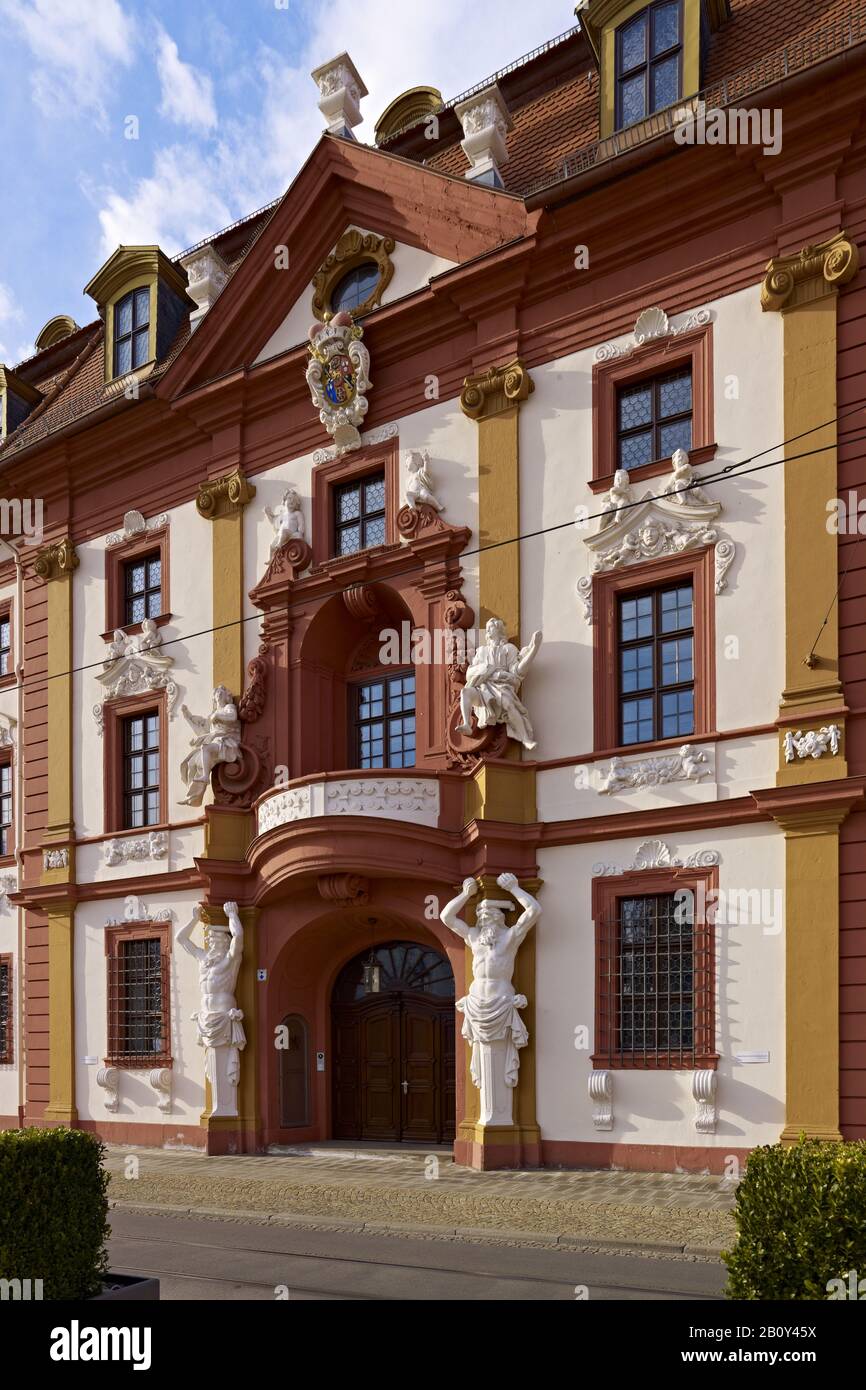 Risque moyen du bureau du gouverneur, chancellerie d'État, à Erfurt, Thuringe, Allemagne, Banque D'Images