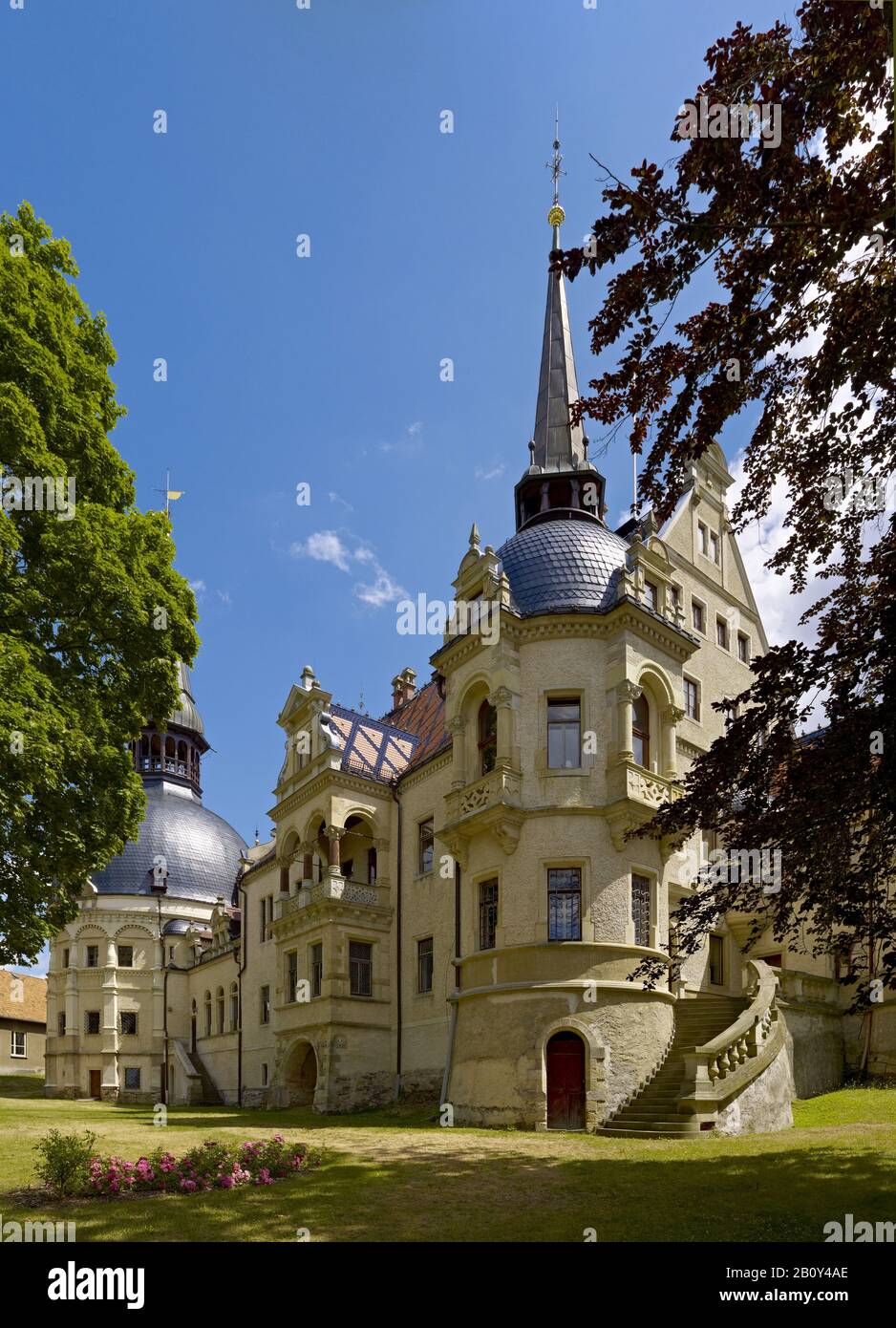Château De Schönfeld, Saxe, Allemagne, Banque D'Images