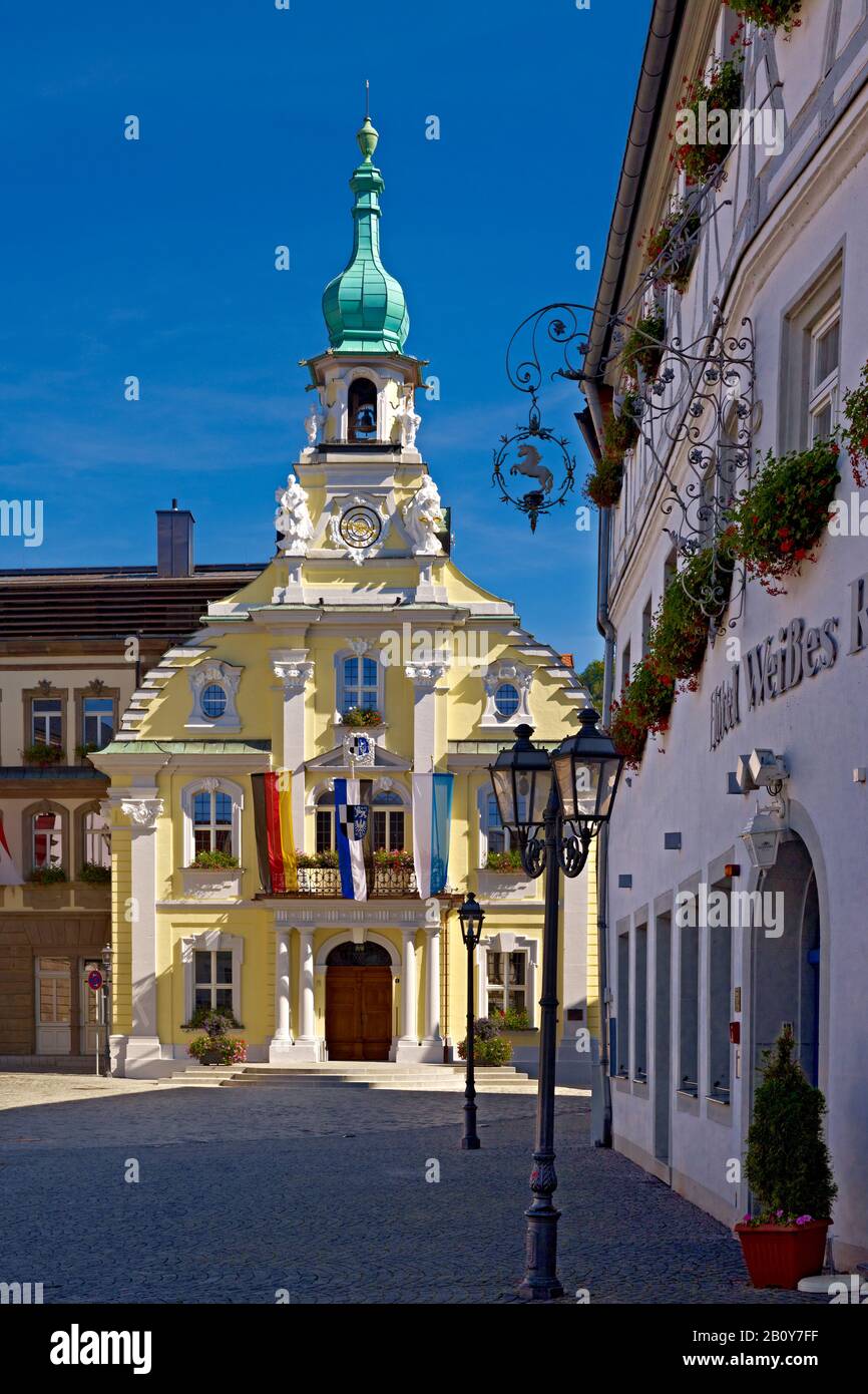 Ancienne mairie de Kulmbach, Haute-Franconie, Bavière, Allemagne, Banque D'Images