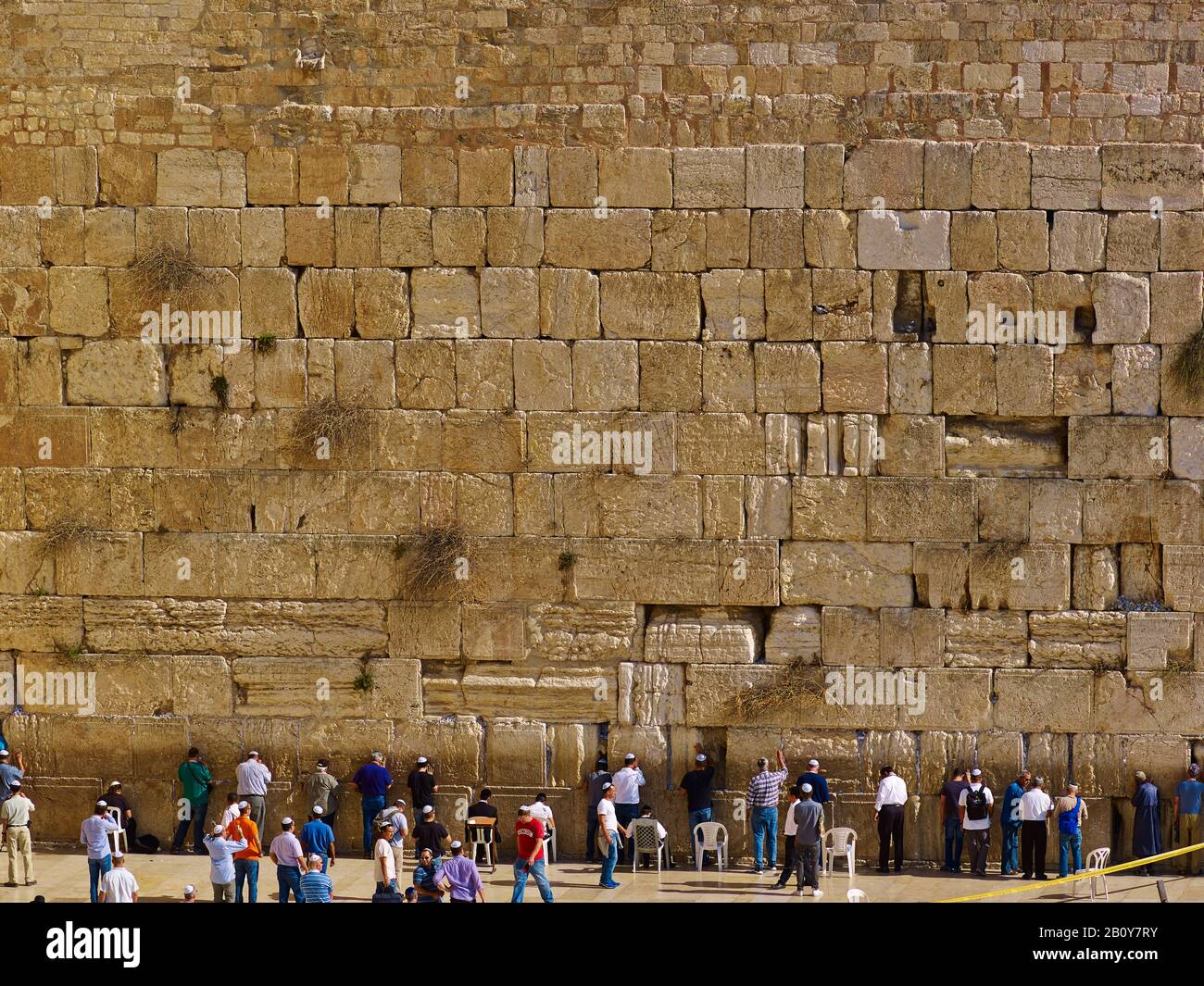 Le mur ouest du Mont du Temple aussi le mur occidental, Jérusalem, Israël, Banque D'Images