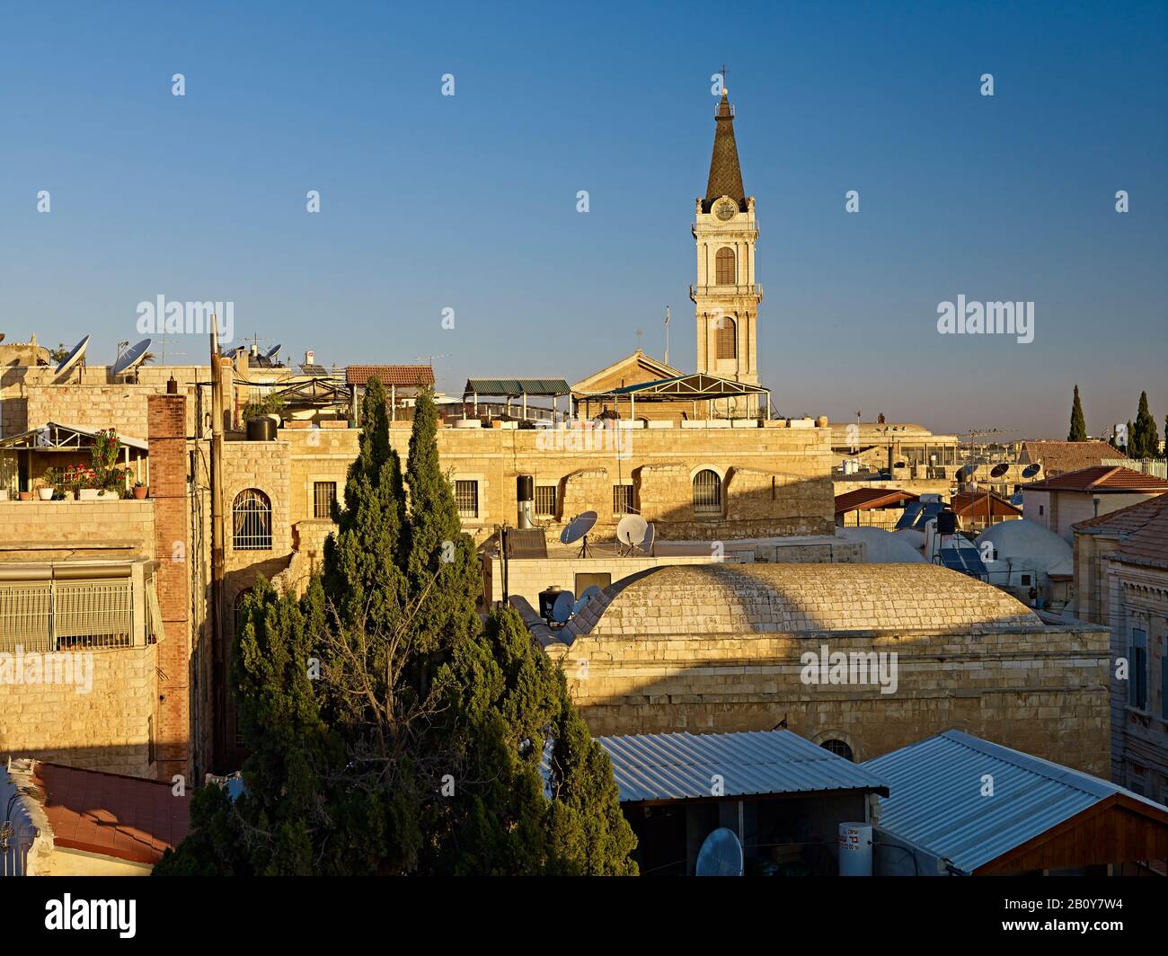 Église Saint-Sauveur dans le quartier arménien de la vieille ville, Jérusalem, Israël, Banque D'Images