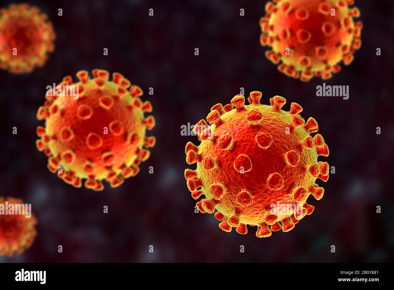 Particules de coronavirus, illustration Banque D'Images