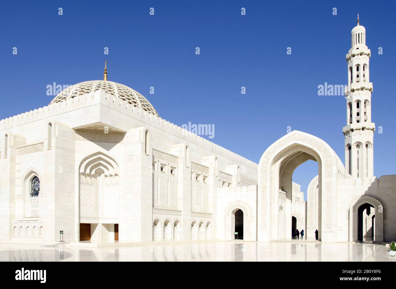 Grande Mosquée Sultan Qaboos À Muscat, Oman, Banque D'Images