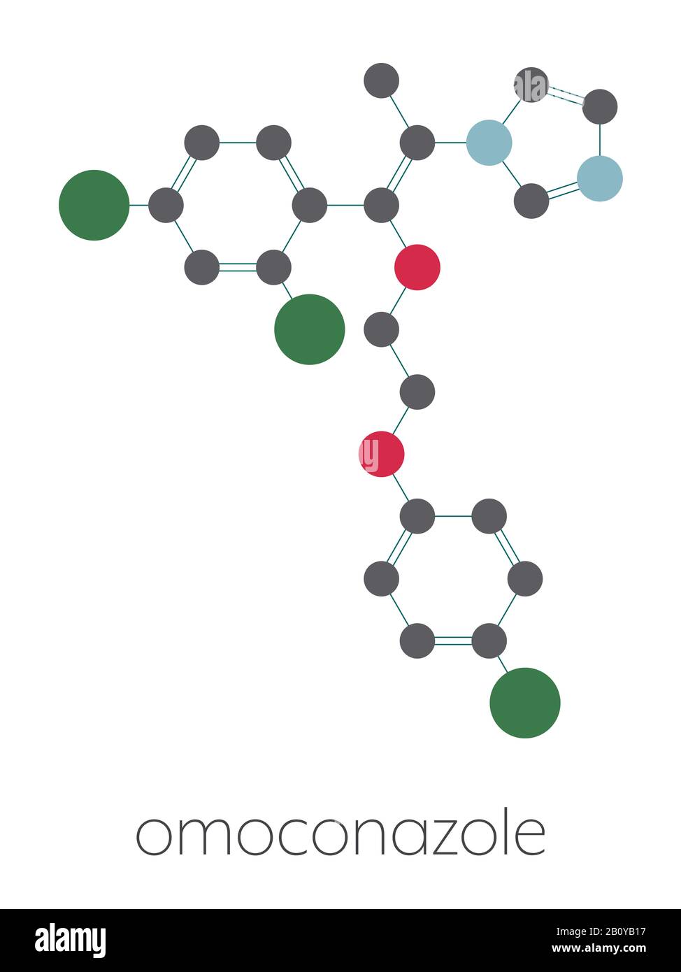 Molécule antifongique d'Omoconazole, illustration Banque D'Images