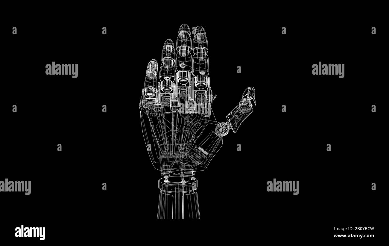 Bras robotisé, illustration Banque D'Images
