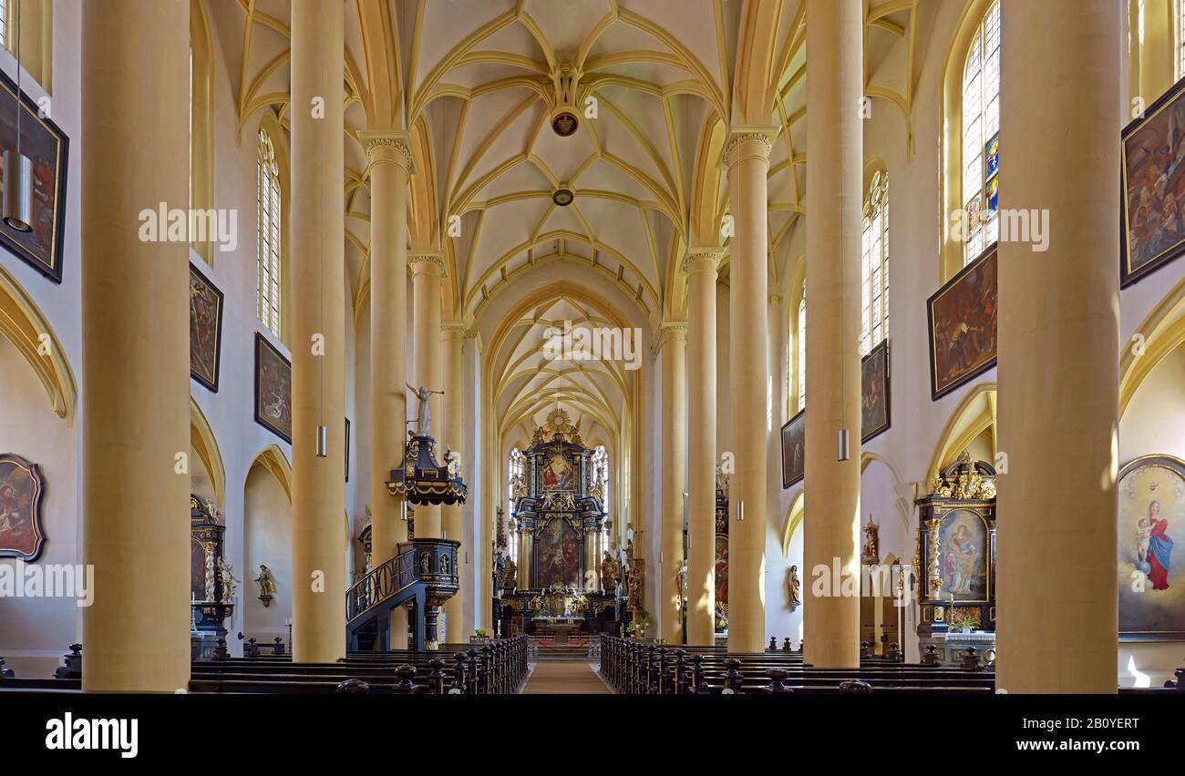 Église Paroissiale De Saint-Veit À Iphofen, Basse-Franconie, Landkreis Kitzingen, Bavière, Allemagne, Banque D'Images