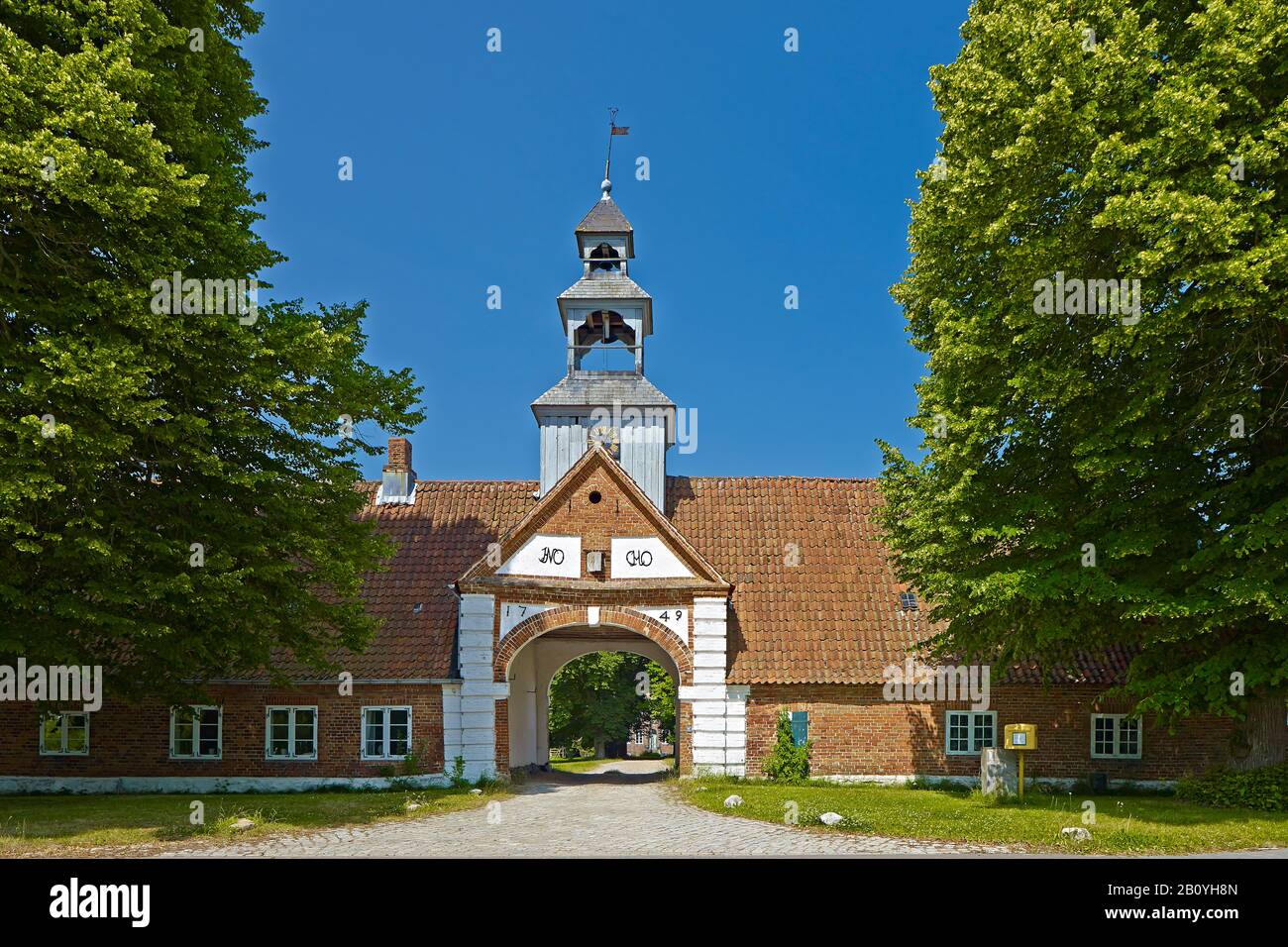 Gatehouse Gut Krieseby À Rieseby, District De Rendsburg-Eckernförde, Schleswig-Holstein, Allemagne, Banque D'Images