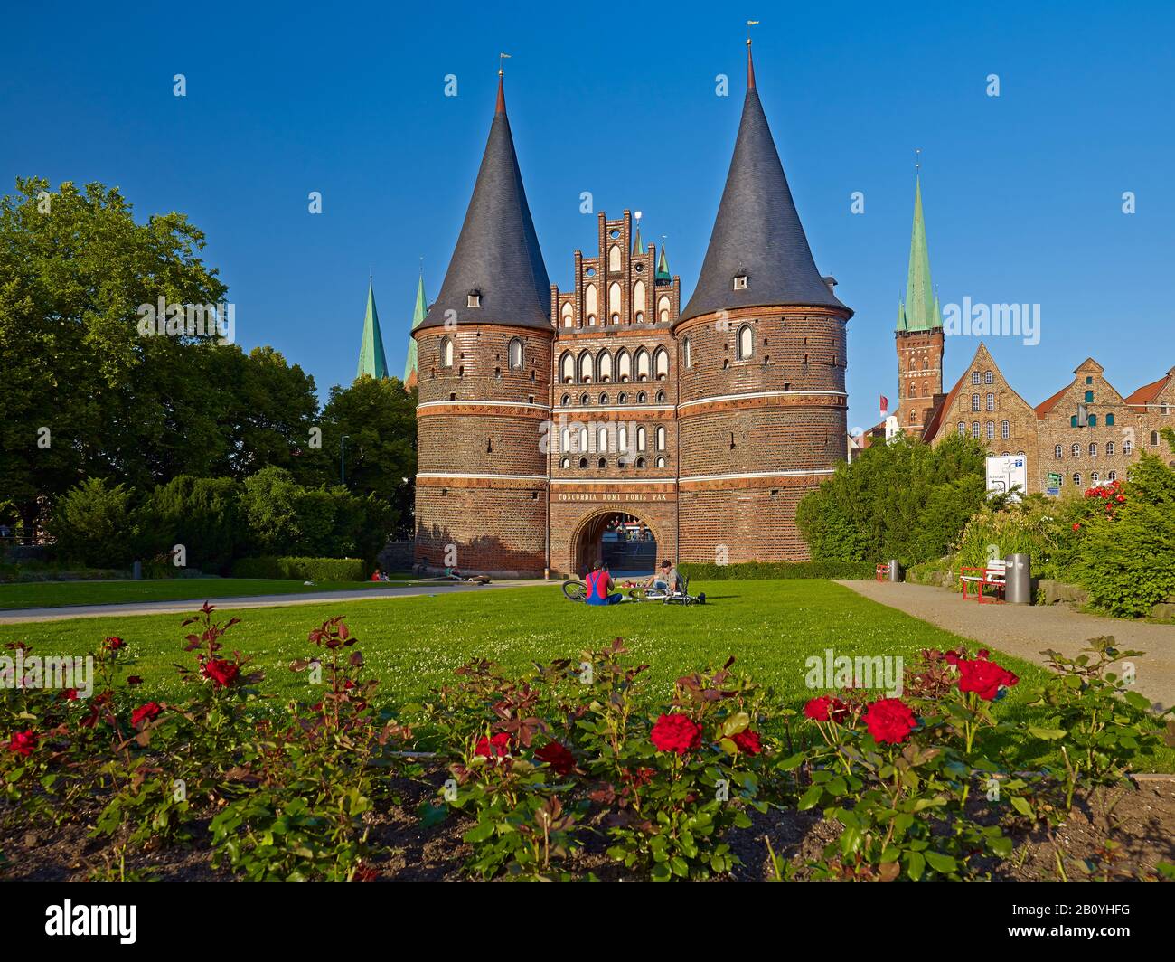 Porte Holsten dans la ville hanséatique de Lübeck, Schleswig-Holstein, Allemagne, Banque D'Images