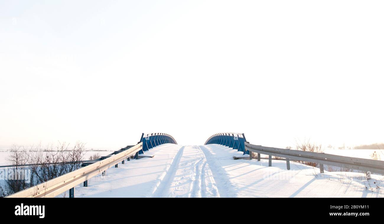 Pont enneigé, Banque D'Images