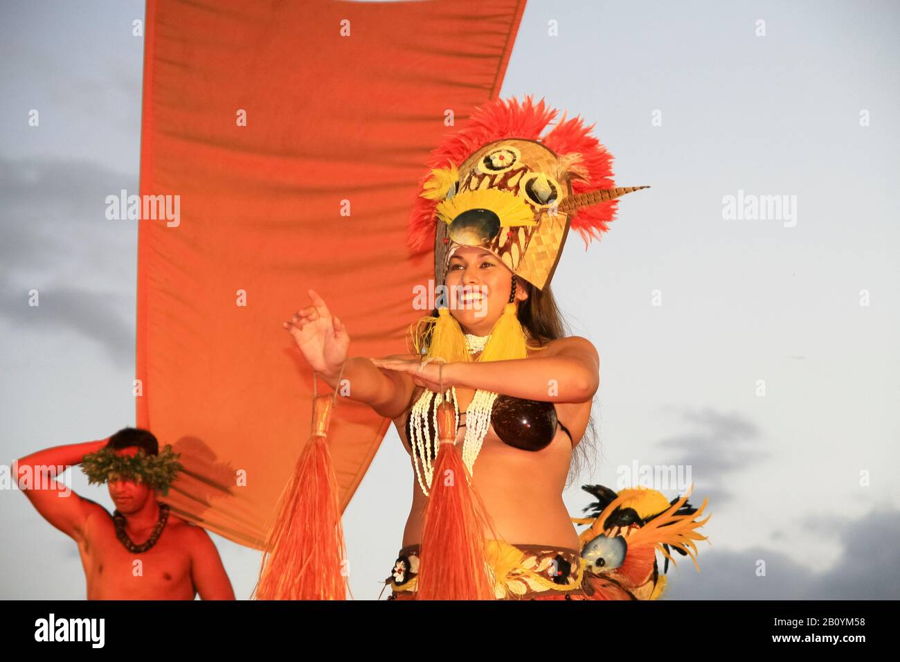 Danseurs Hula, île de Maui, Hawaï, États-Unis, Banque D'Images