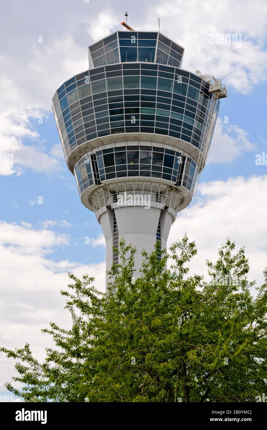 Tour De L'Aéroport De Munich, Munich, Bavière, Allemagne, Banque D'Images