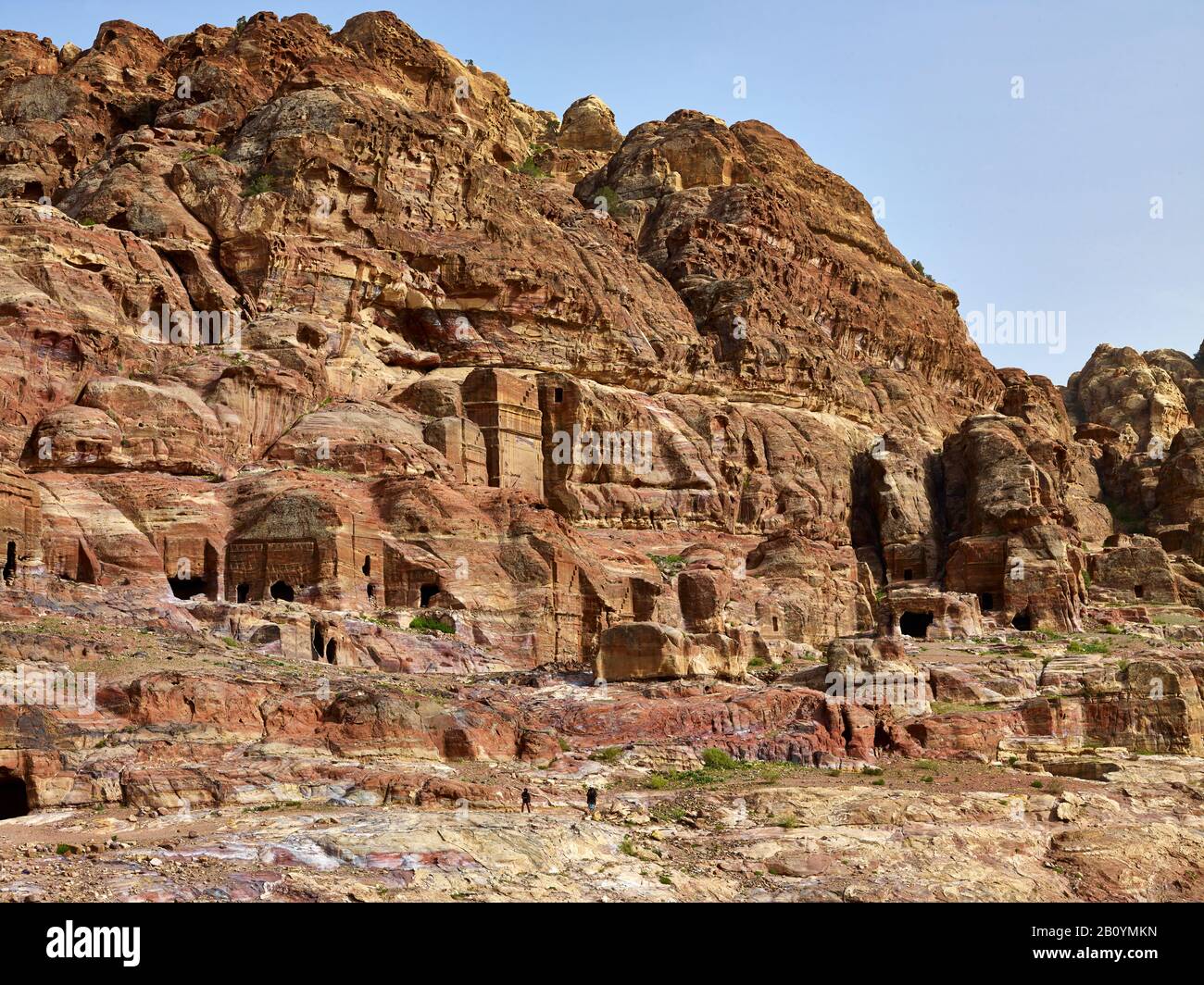 Tombeaux de la Königswand dans la ville rock de Petra, Jordanie, Moyen-Orient, Banque D'Images