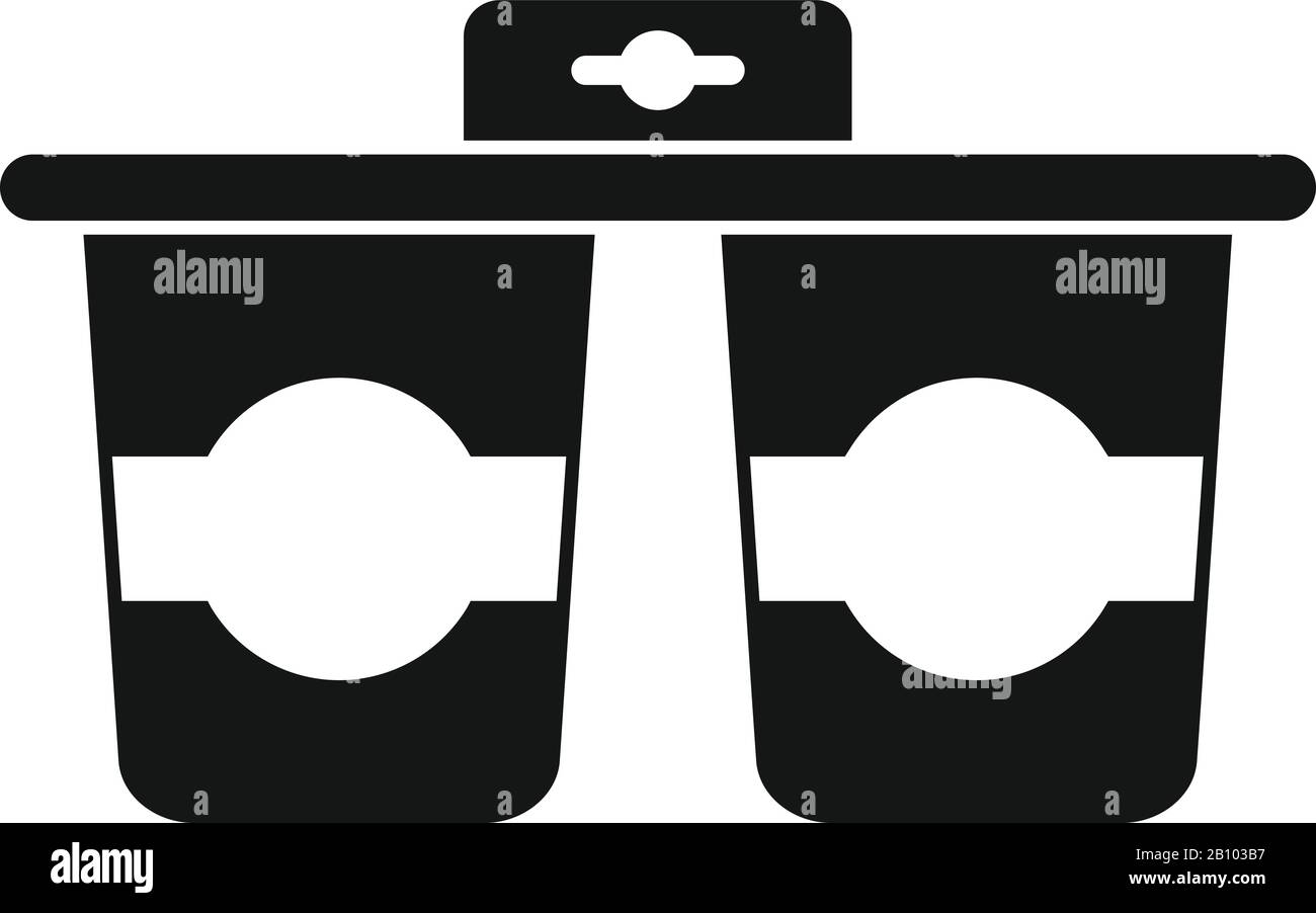 Icône de pot de yaourt en plastique. Illustration simple de l'icône vectorielle de pot de yaourt en plastique pour la conception de toile isolée sur fond blanc Illustration de Vecteur