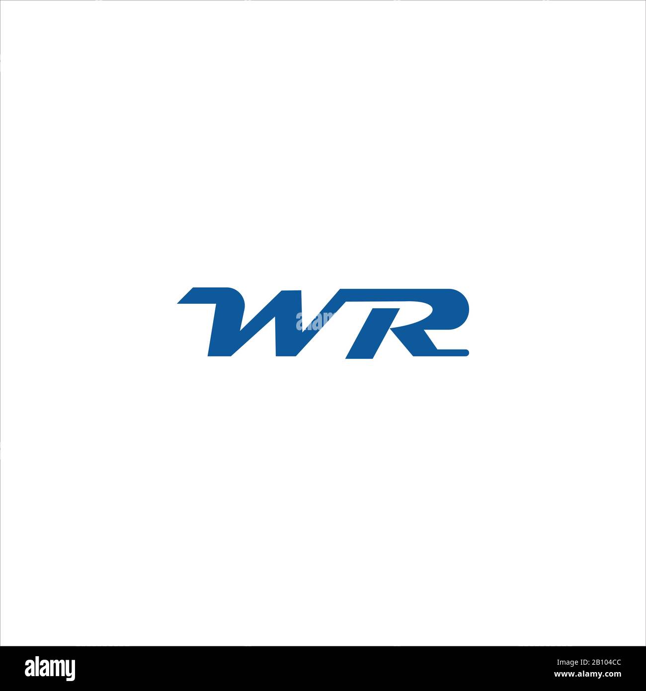 Modèle de conception du logo wr ou rw de la lettre initiale Illustration de Vecteur