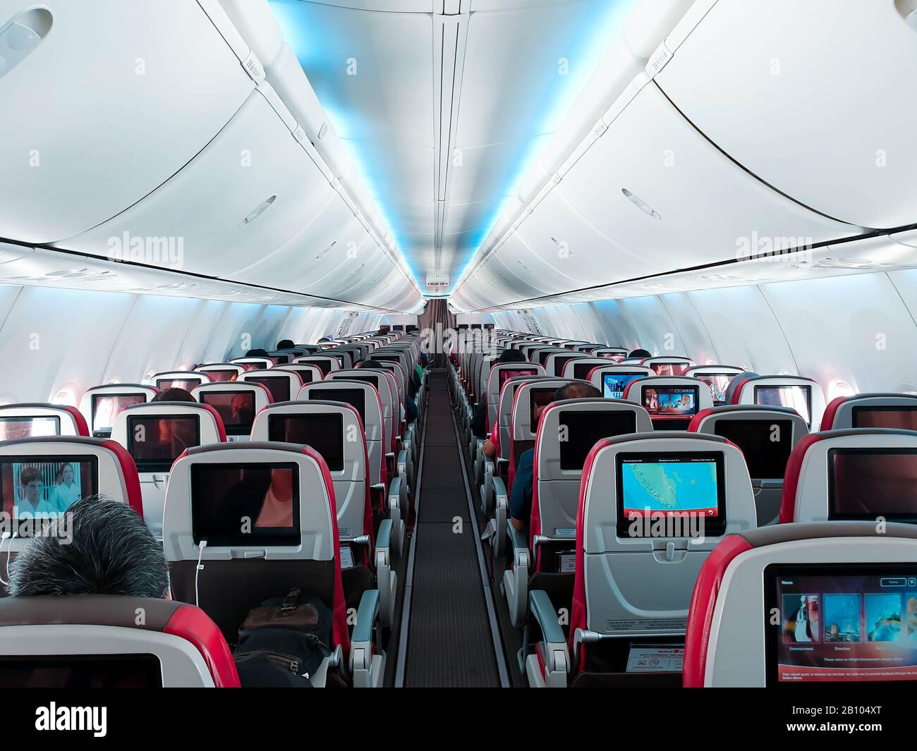 Photo De Boeing 737-800 Malindo Air Cabin De L'Arrière-Galley Banque D'Images