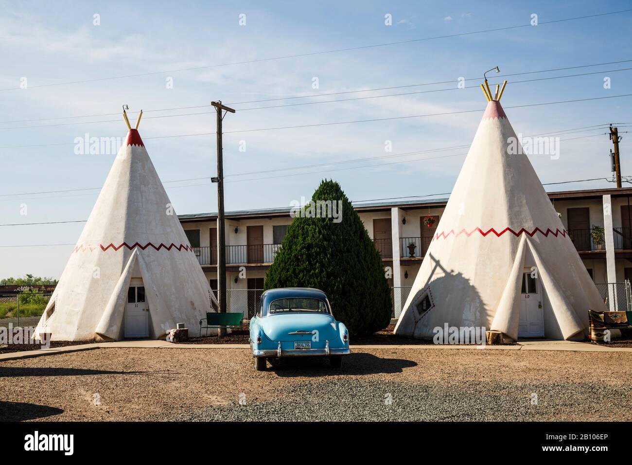 Wigwam Motel, Holbrook, l'historique Route 66, Navajo Comté, Arizona, USA Banque D'Images