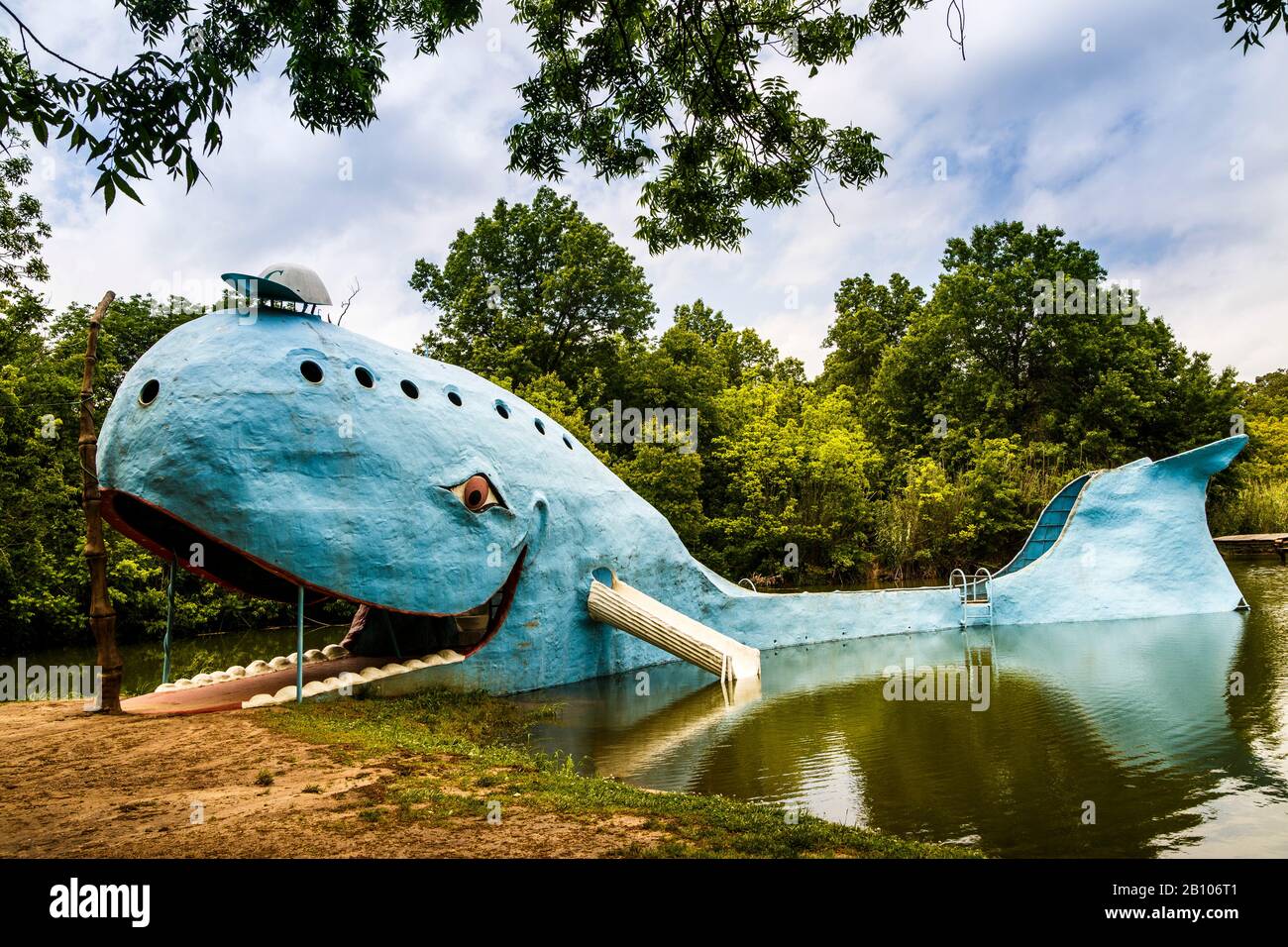 La baleine bleue, Catoosa, Historic Route 66, New York Banque D'Images