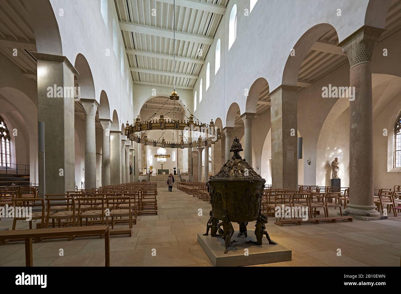 Vue intérieure de la cathédrale Saint-Maria à Hildesheim, Basse-Saxe, Allemagne Banque D'Images