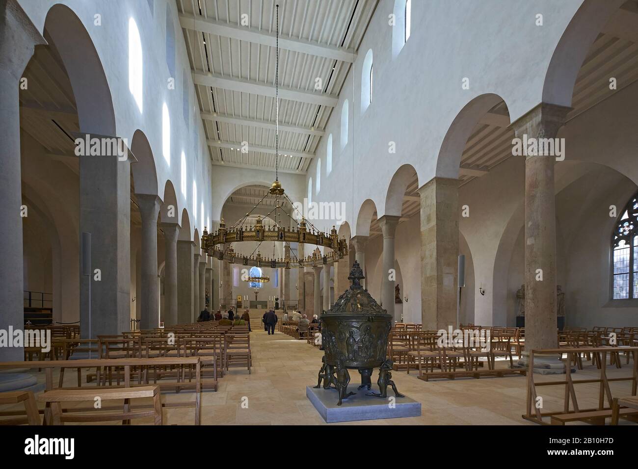 Vue intérieure de la cathédrale Saint-Mariae à Hildesheim, en Basse-Saxe, en Allemagne Banque D'Images