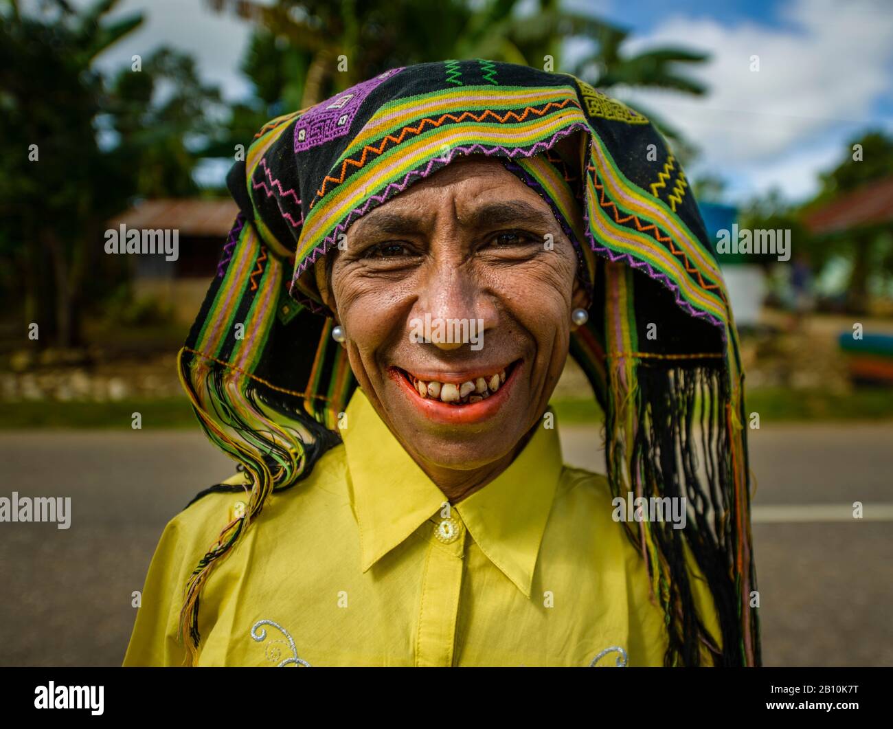 Femme Du Timor Occidental, Indonésie Banque D'Images