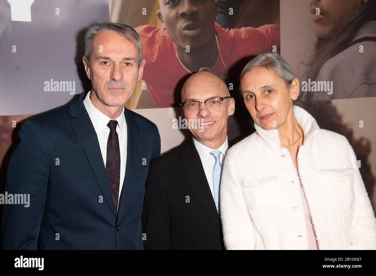 New York, États-Unis. 21 février 2020. Ivo Van Hove, Jan Versweyveld et Anne Teresa de Keersmaeker assistent à la nuit d'ouverture de 'West Side Story' sur Broadway au Broadway Theatre de New York. Crédit: Sopa Images Limited/Alay Live News Banque D'Images