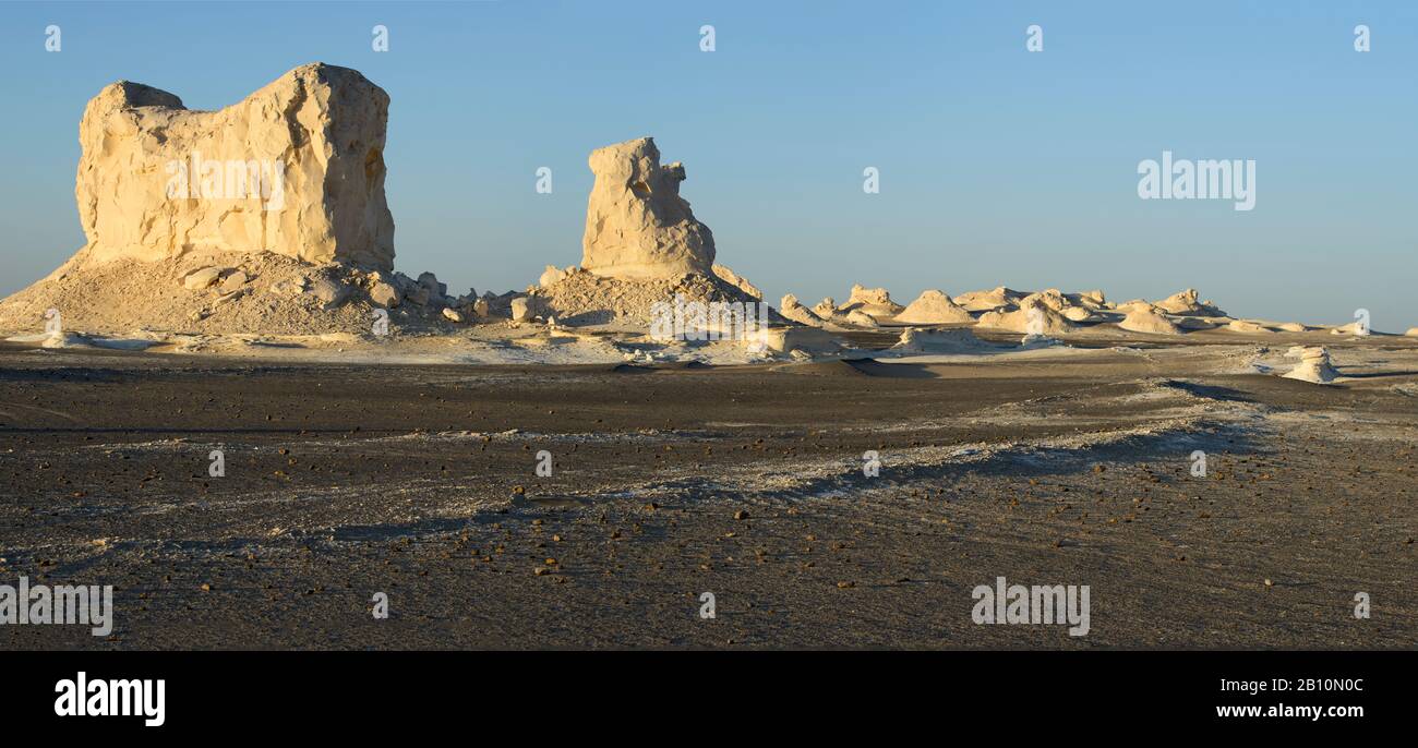 Falaises de craie du désert blanc, Sahara, Egypte Banque D'Images