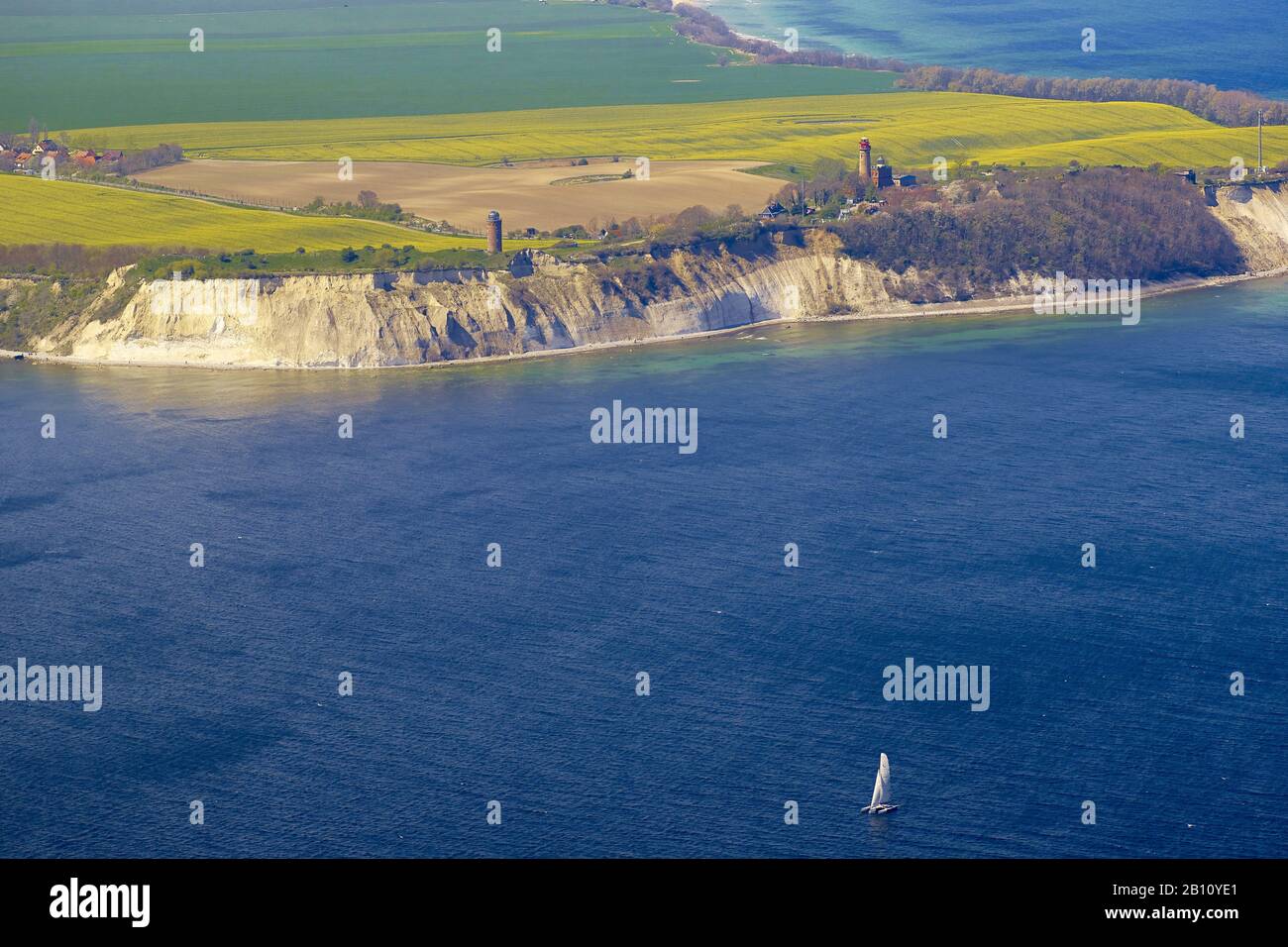 Cap Arkona Avec Phares, Rügen, Mecklembourg-Poméranie Occidentale, Allemagne Banque D'Images