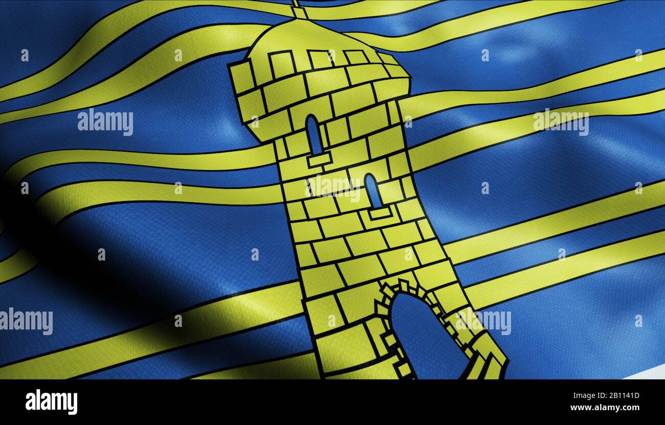 Revêtement des armoiries du département de France Drapeau de territoire de Belfort vue rapprochée Banque D'Images