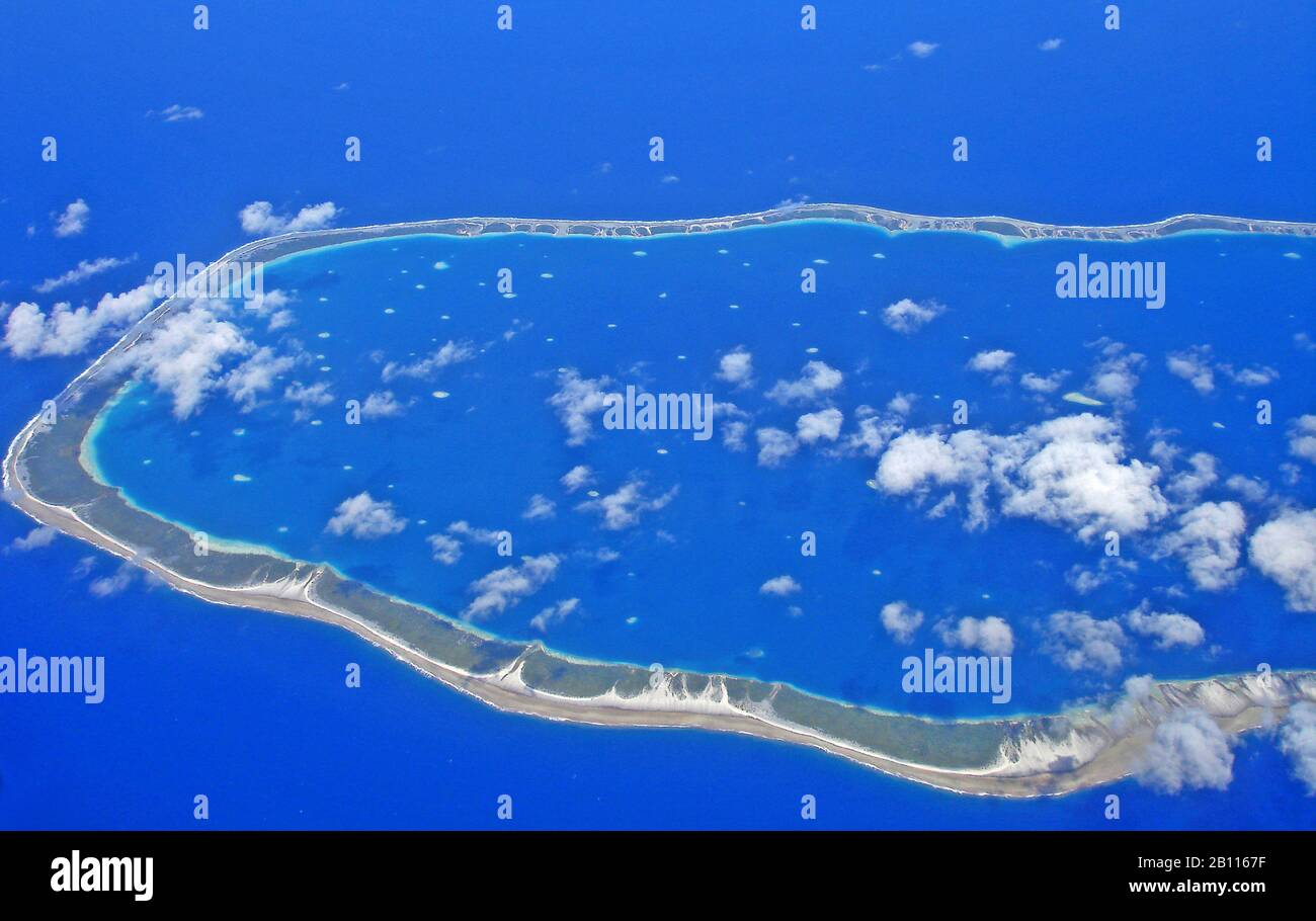 Atoll De Polynésie, Polynésie Banque D'Images