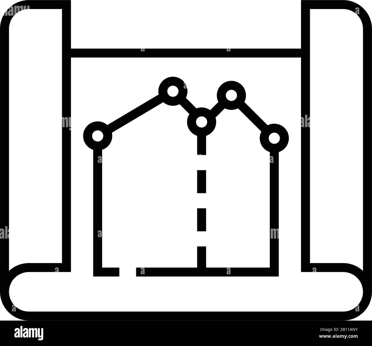 Icône de la ligne prospects, signe de concept, illustration vectorielle de contour, symbole linéaire. Illustration de Vecteur
