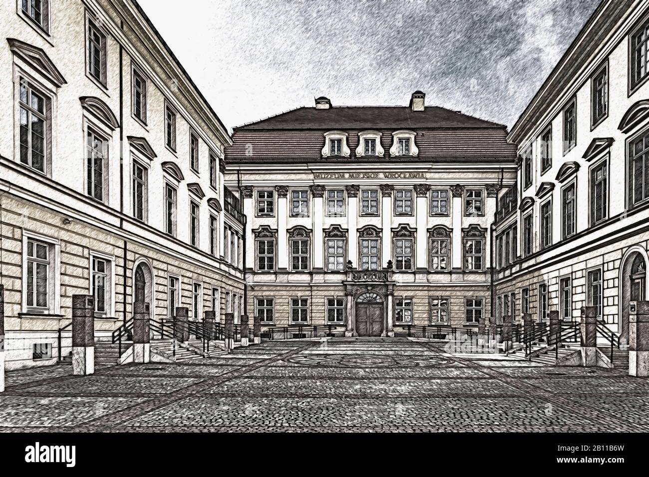 Le Palais Royal Wroclaw (Palac Klolewski) fut depuis 1750 la résidence de prussien Hohenzollern, Wroclaw, Basse Silésie Voivodeship, Pologne, Europe Banque D'Images