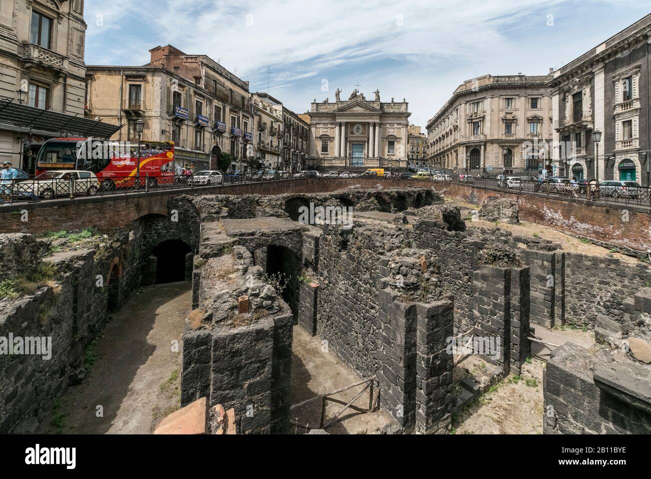 Vieille Ville De Catane, Sicile, Italie Banque D'Images