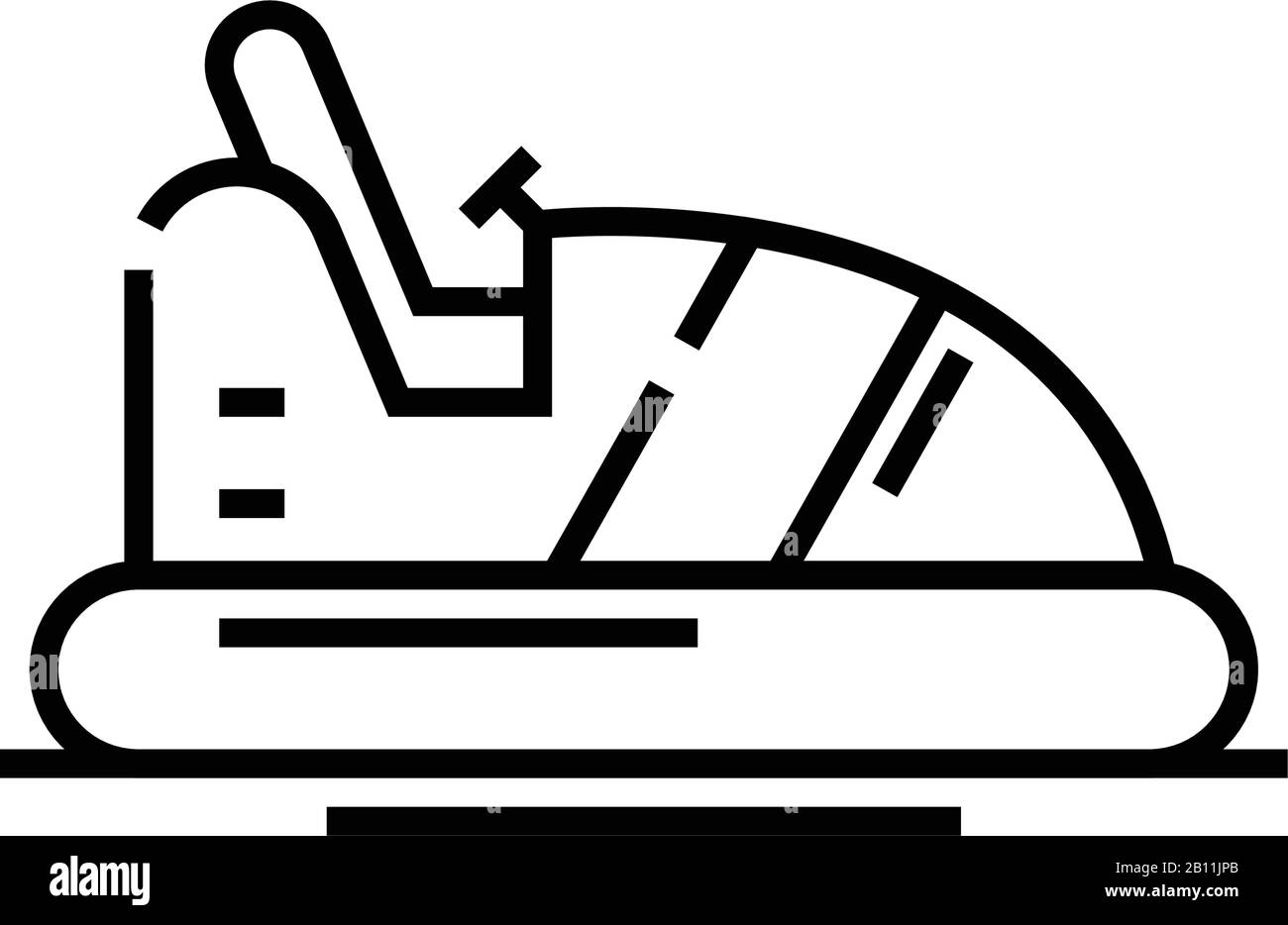 Icône de ligne du carrousel de voiture, signe concept, illustration vectorielle, symbole linéaire. Illustration de Vecteur