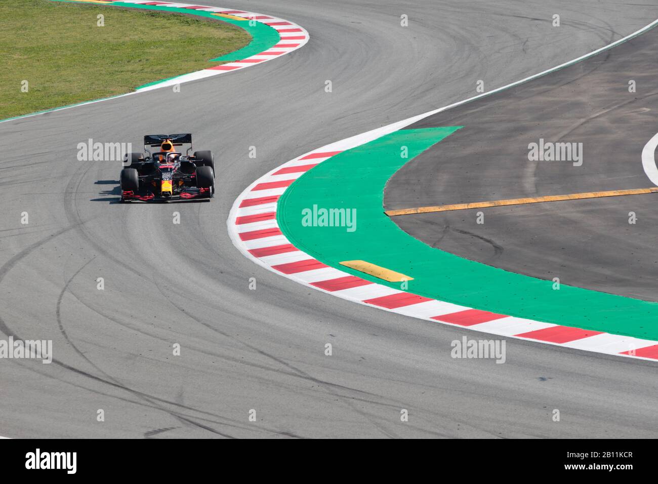 Alexander Albon conduit pour l'équipe de Red Bull à la F1 Winter Testing au circuit de Monmelo, Barcelone, Espagne, le 21.2.20 Banque D'Images