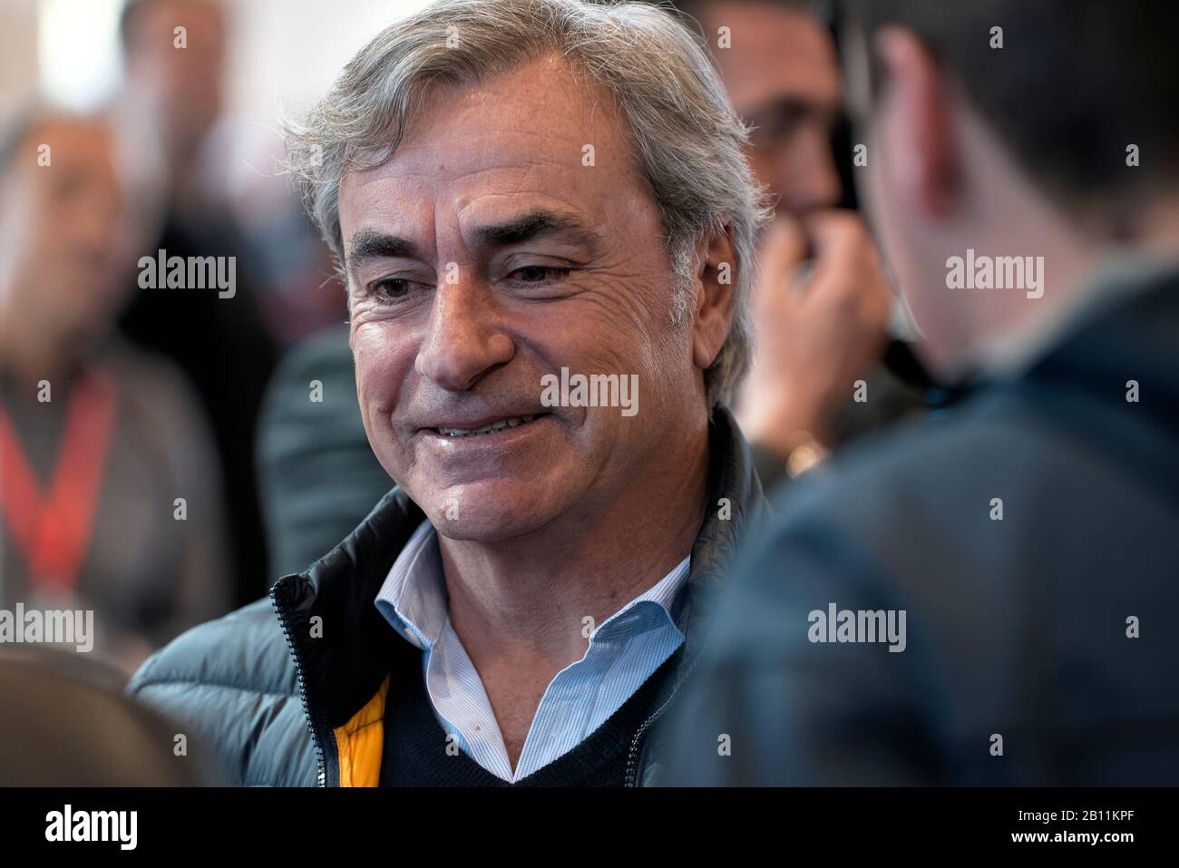 Madrid, Espagne. 22 février 2020. Hommage au pilote de rallye Carlos Sainz, sur la photo, sur le stand de la Royal Spanish Automobile Federation. Recinto Ferial Casa De Campo, Madrid, Espagne. Crédit: Enriquepsans / Alay Live News Banque D'Images