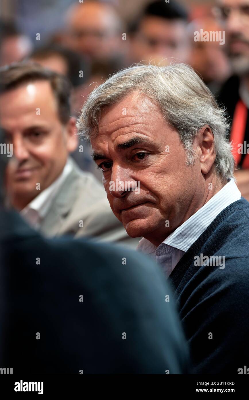 Madrid, Espagne. 22 février 2020. Hommage au pilote de rallye Carlos Sainz, sur la photo, sur le stand de la Royal Spanish Automobile Federation. Recinto Ferial Casa De Campo, Madrid, Espagne. Crédit: Enriquepsans / Alay Live News Banque D'Images