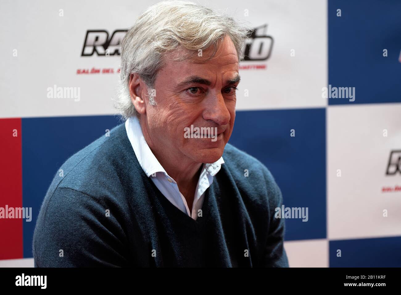 Madrid, Espagne. 22 février 2020. Hommage au pilote de rallye Carlos Sainz, sur la photo, sur le stand de la Royal Spanish Automobile Federation. Recinto Ferial Casa De Campo, Madrid, Espagne. Crédit: Enriquepsans / Alay Live News Banque D'Images