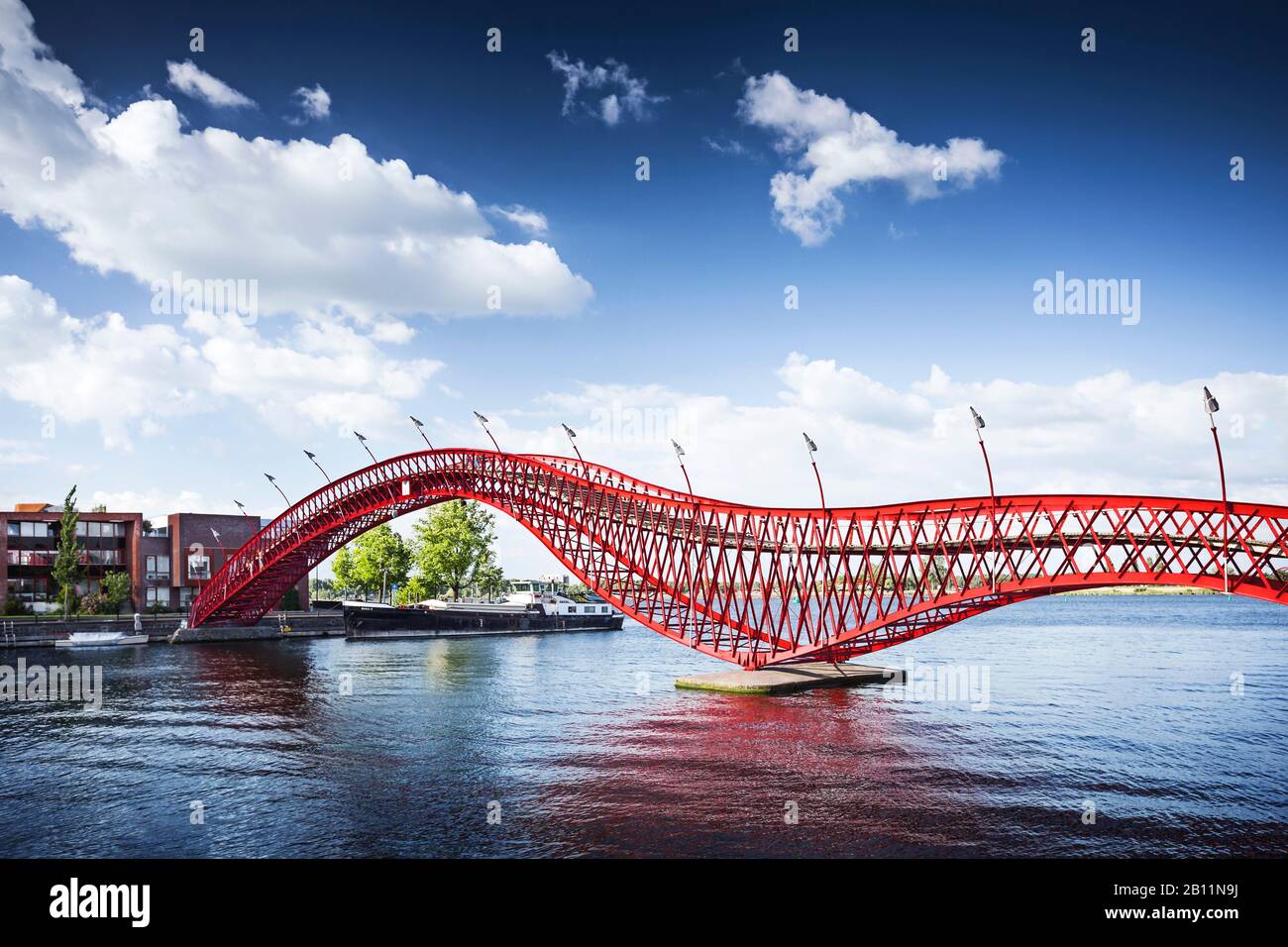 Pont Python À Amsterdam, Aux Pays-Bas Banque D'Images
